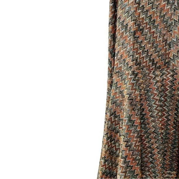 ANTHROPOLOGIE MAEVE Westwater Chevron Print Knit Knee Length A-line Dress Sz M - Picture 4 of 6